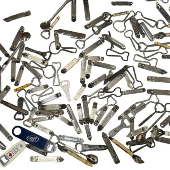 120 Vintage Beer Bottle Openers Lot - Estate Beer Can Opener Collection - Picture 2 of 2